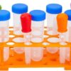Laboratory Centrifuge Tube Rack 10mL/15mL & 50mL Capacity, Orange, Detachable Design - Image 2