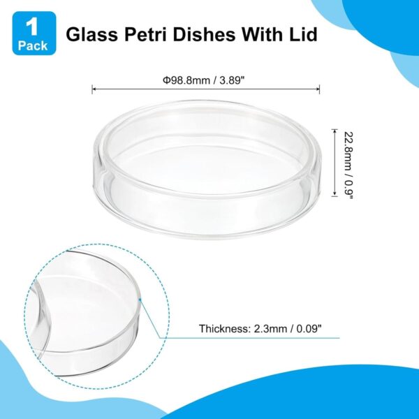 Apex Labs® High Borosilicate Glass Petri Dishes 90MM - Image 2