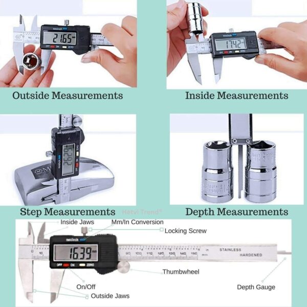 Digital Vernier Caliper 150 mm In Pvc Case - Image 2