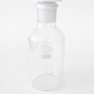 Premium 250ml Borosilicate Glass Reagent Bottle with Airtight Plastic Stopper
