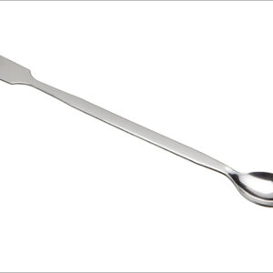 8 inch lab spatula, stainless steel sampling spoon, laboratory spatula 20cm, dual-ended lab tool, chemical weighing spatula, reagent sampling scoop.