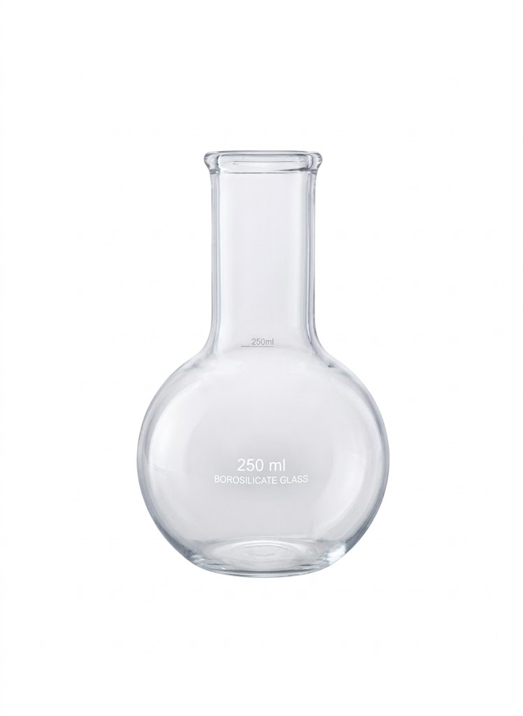 round bottom flask with flat base 250ml - APEX LABS round bottom flask
