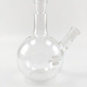round bottom flask with angular two necks