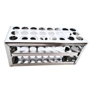Premium Stainless Steel Test Tube Rack | 24 Wells | 13mm Hole Diameter | Corrosion Resistant Lab Grade Holder
