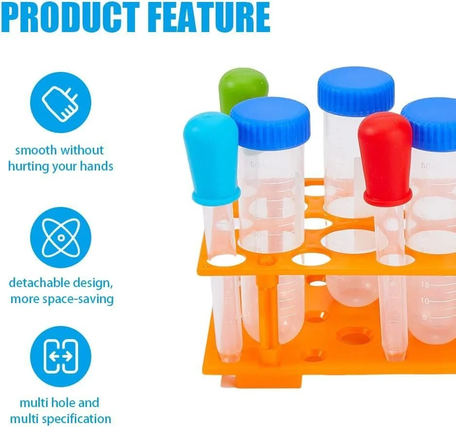 61mI5UVW8YL._AC_SL1001_.jpg Laboratory Centrifuge Tube Rack 10mL/15mL & 50mL Capacity, Orange, Detachable Design