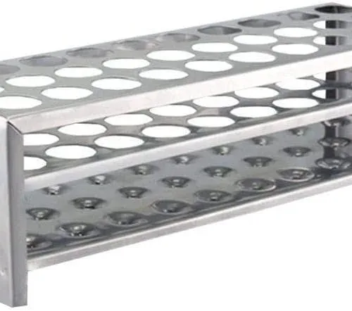 Premium Aluminium Test Tube Stand – 25mm Diameter x 24 Holes – Fully Autoclavable & Rust-Proof