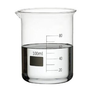 Borosilicate Glass Beaker 100mL  - High-Temperature Resistant, Graduated Lab Flask for Chemistry & DIY