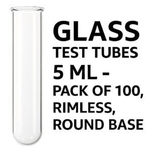 Bulk Premium Glass Test Tube 5mL – Pack of 100 (5ml Capacity)