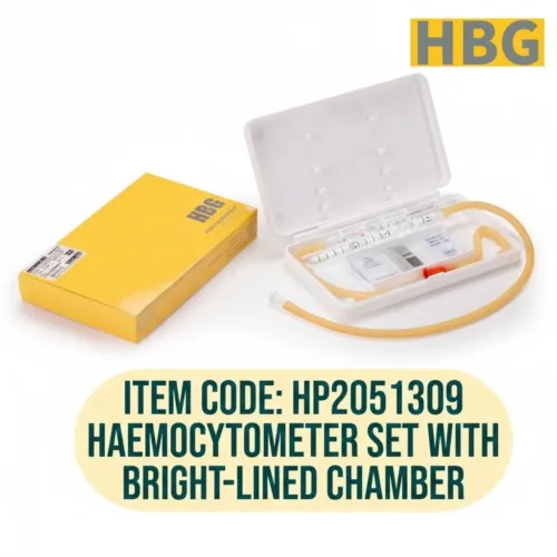 HBG Haemocytometer Set with Bright-Lined Chamber