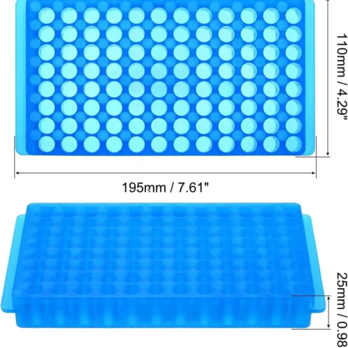 96-Well Microcentrifuge Tube Rack – Fits 0.5mL, 1.5mL & 2.0mL MCTs
