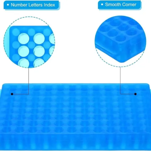 96-Well Microcentrifuge Tube Rack – Fits 0.5mL, 1.5mL & 2.0mL MCTs