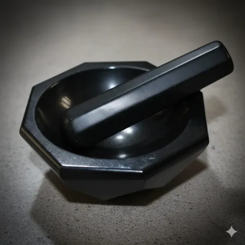 2-Inch Black Agate Mortar and Pestle Set | Grinding Tool