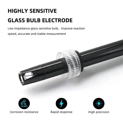 Break-Resistant pH Electrode Probe with BNC Connector