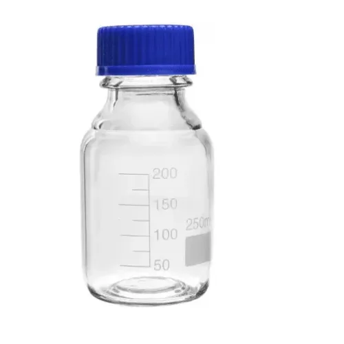 Glass Reagent Bottle 250mL – GL45 Screw Cap, Autoclavable Borosilicate
