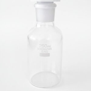 Premium 250ml Borosilicate Glass Reagent Bottle with Airtight Plastic Stopper