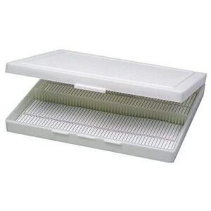 Premium Microscope Slide Storage Box | Holds 100 Slides | Numbered Slots & Index Map | High-Impact Lab Grade Protection