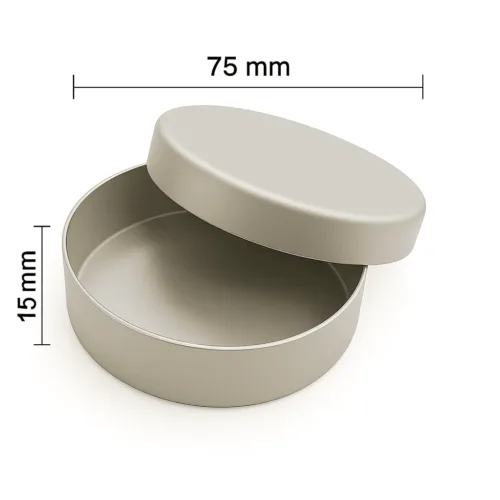 Aluminium Petri Dish 3″ x 1″ with Lid | Lab Moisture Tin 75mm