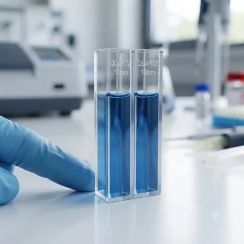 1mL Micro Glass Cuvette | 10mm Frosted Lab Cell