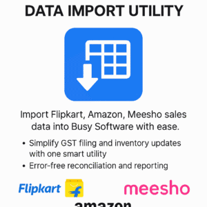 Smart Import Tool for Flipkart, Amazon, Meesho Sales into Busy