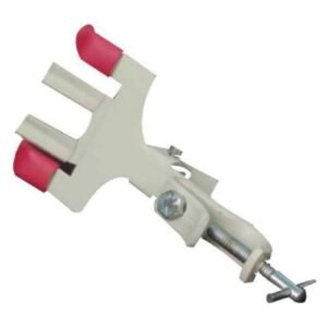 Single Fisher Burette Clamp – Zinc-Plated Die-Cast with Rubber Grips