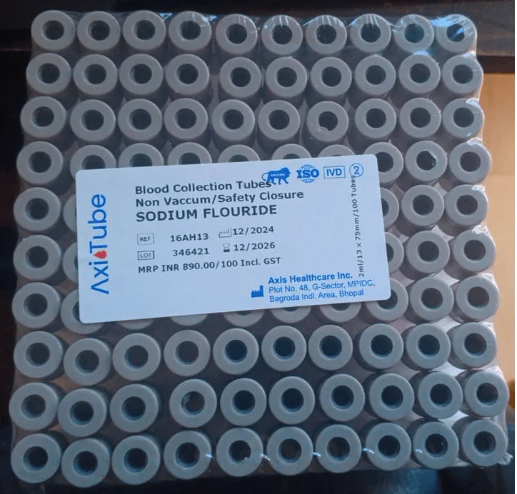 fluoride.png Sodium Fluoride Blood Collection Tubes