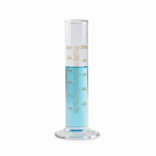 Borosilicate Glass Measuring Cylinder 25ml (Round Base)