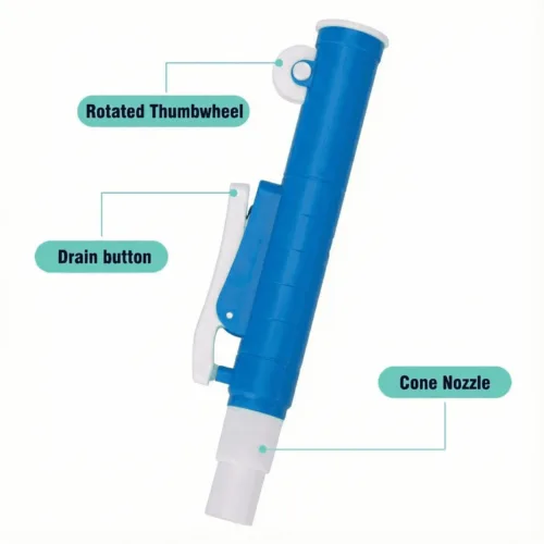 Premium 2ml Pipette Pump (Blue) | Manual Pipette Filler with Rapid Release Lever Premium 2ml Pipette Pump (Blue) | Manual Pipette Filler with Rapid Release Lever