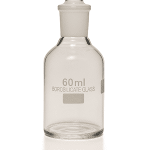 Narrow Mouth Reagent Bottle 60 mL with Plastic Stopcock