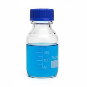 Glass Reagent Bottle 250mL - GL45 Screw Cap, Autoclavable Borosilicate