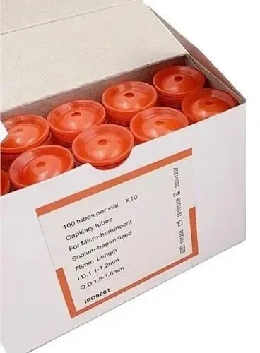 Sodium Heparinzed Blood Sampling Micro Hematocrit Capillary Tubes - Red tip Sodium-heparinized