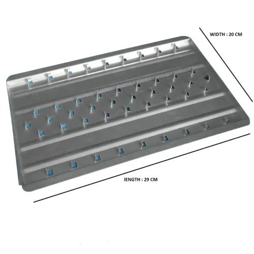 Premium Stainless Steel Microscope Slide Carrying Tray (20-Slide Capacity)
