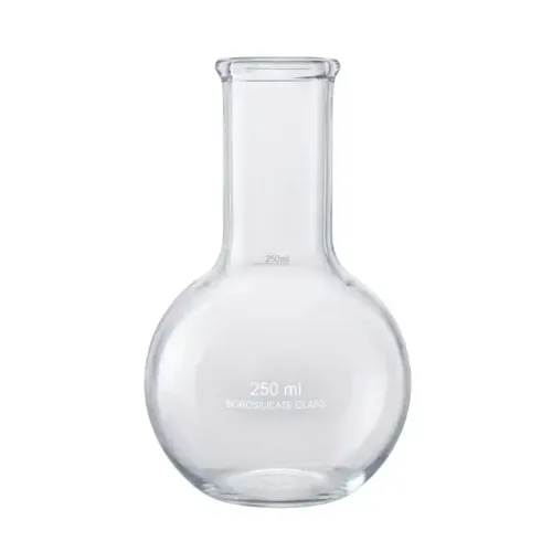 Premium Round Bottom Flask 250ml Flat Bottom Boiling Flask – Borosilicate Glass