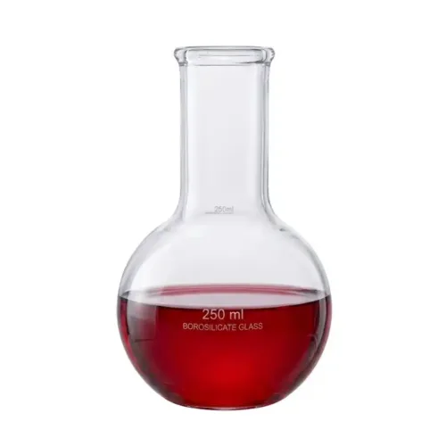 Premium Round Bottom Flask 250ml Flat Bottom Boiling Flask - Borosilicate Glass