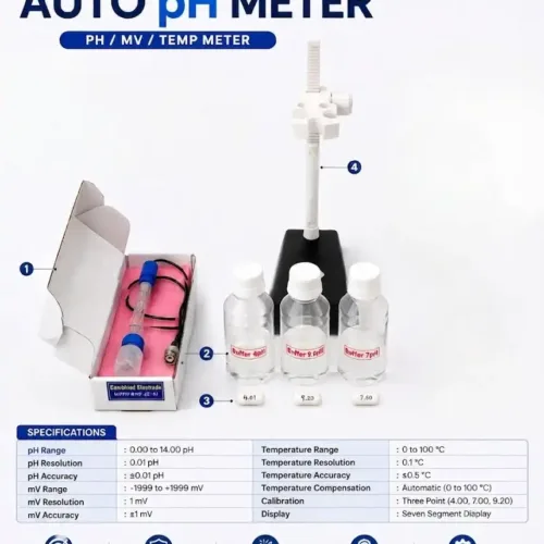 Professional Laboratory pH Meter with ATC (Model: PH-3XD)