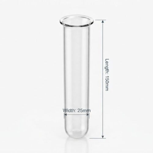 Heavy-Duty Borosilicate Glass Test Tube (25mm x 150mm) with Rim — Apex Labs